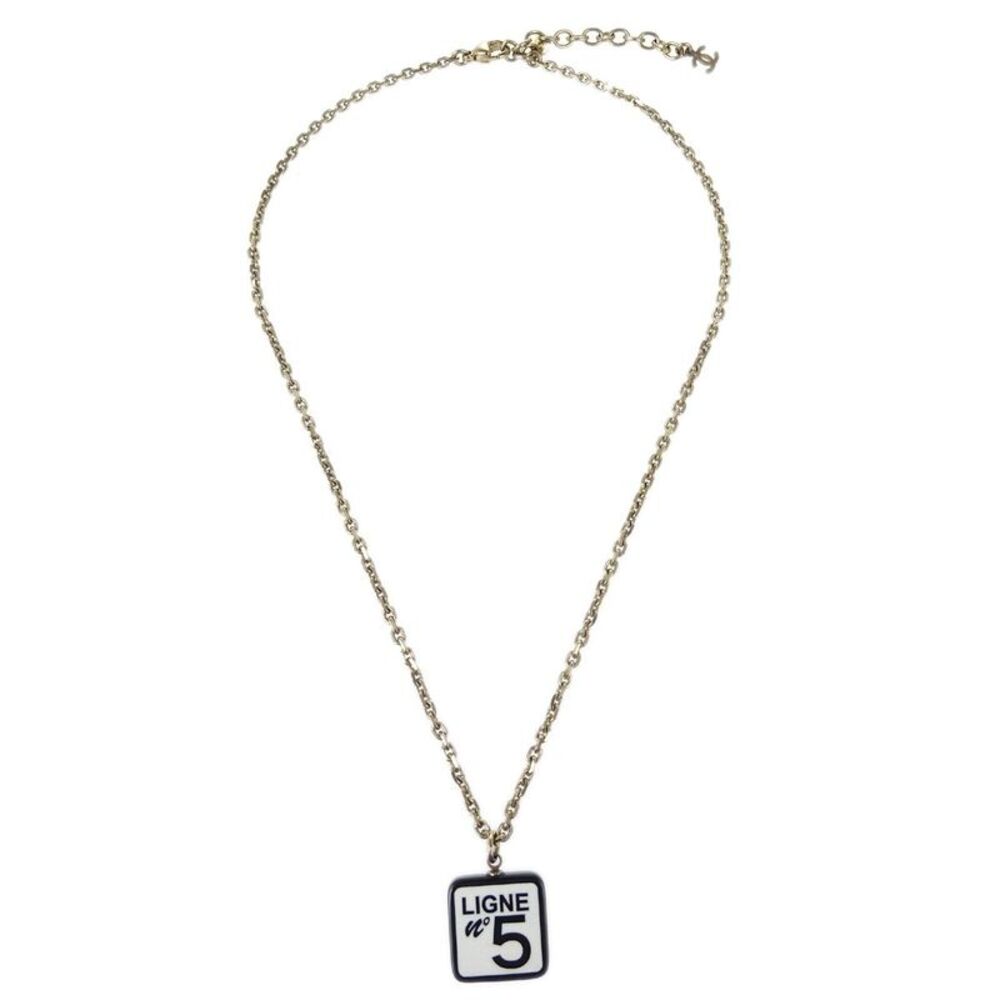 Chanel Cc No.5 Pendant Metal Gold Gold_Plated Necklace Jewelry